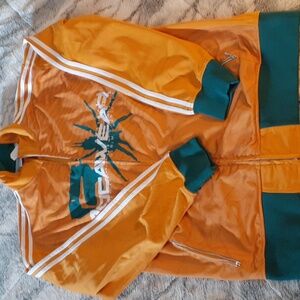 Rocawear Track Jacket Mens Large Logo Full Zip  Stripe Top Workout